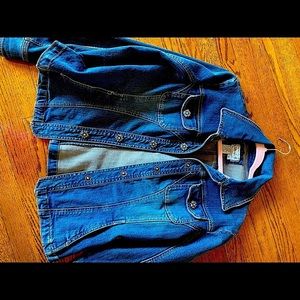 Live a little Jean jacket with light blue crystal buttons